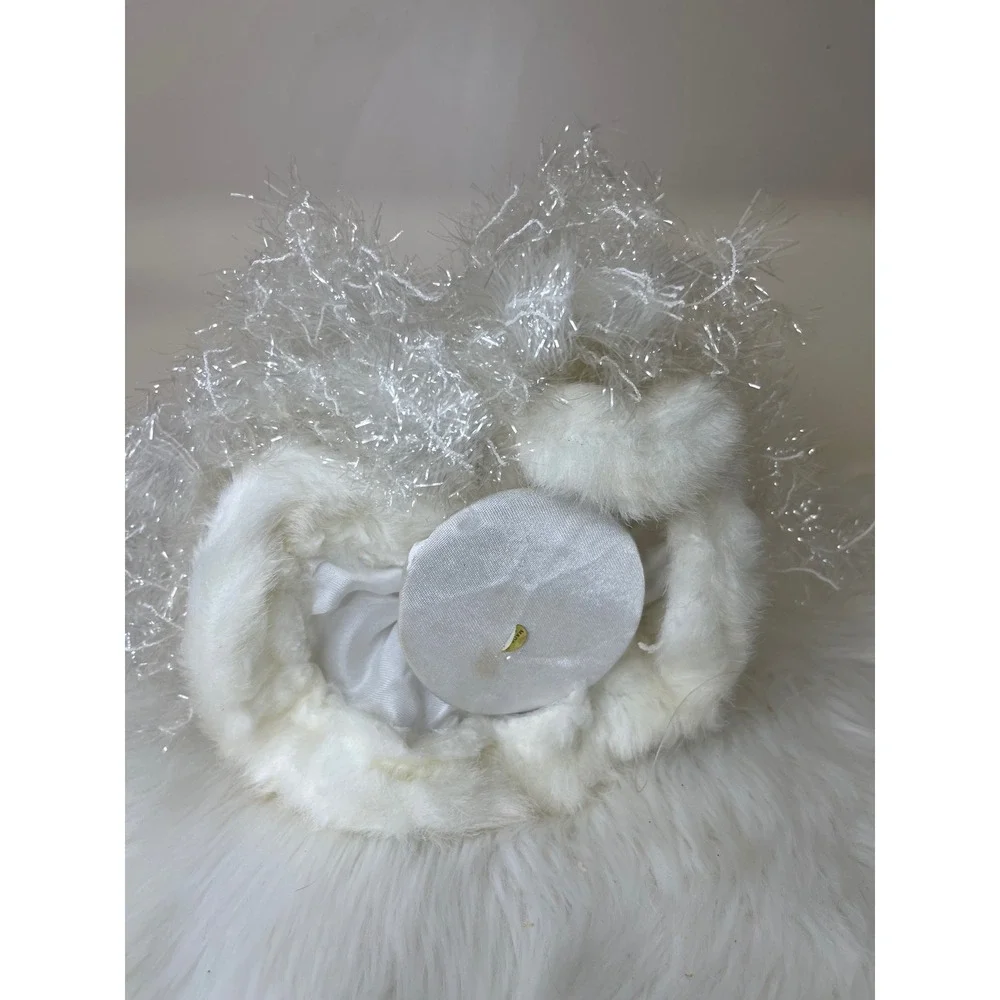 Vintage Dillard's‎ Trimmings Porcelain Santa Head White Hanging Decor With Box